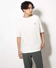 KHKGV60029 a.v.v MEN(アー・ヴェ・ヴェ) 【定番アイテム】エッフェル塔刺繍ボートネックTシャツ ライトグレー