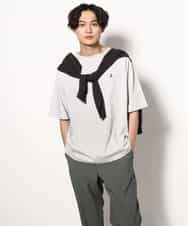 KHKGV60029 a.v.v MEN(アー・ヴェ・ヴェ) 【定番アイテム】エッフェル塔刺繍ボートネックTシャツ ライトグレー