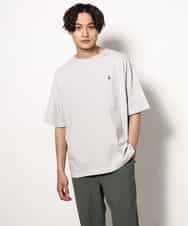 KHKGV60029 a.v.v MEN(アー・ヴェ・ヴェ) 【定番アイテム】エッフェル塔刺繍ボートネックTシャツ ライトグレー