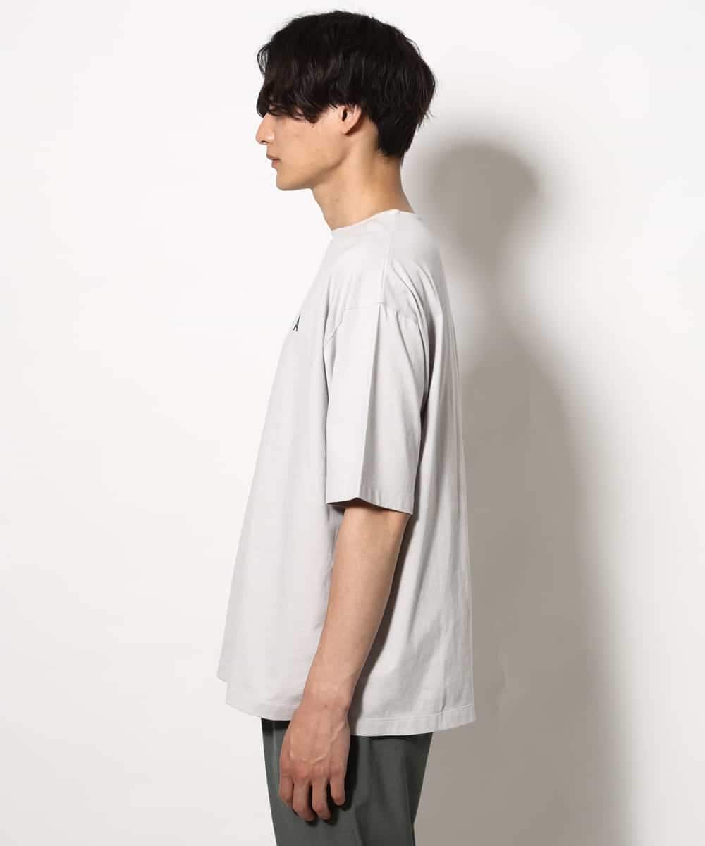 KHKGV60029 a.v.v MEN(アー・ヴェ・ヴェ) 【定番アイテム】エッフェル塔刺繍ボートネックTシャツ ライトグレー