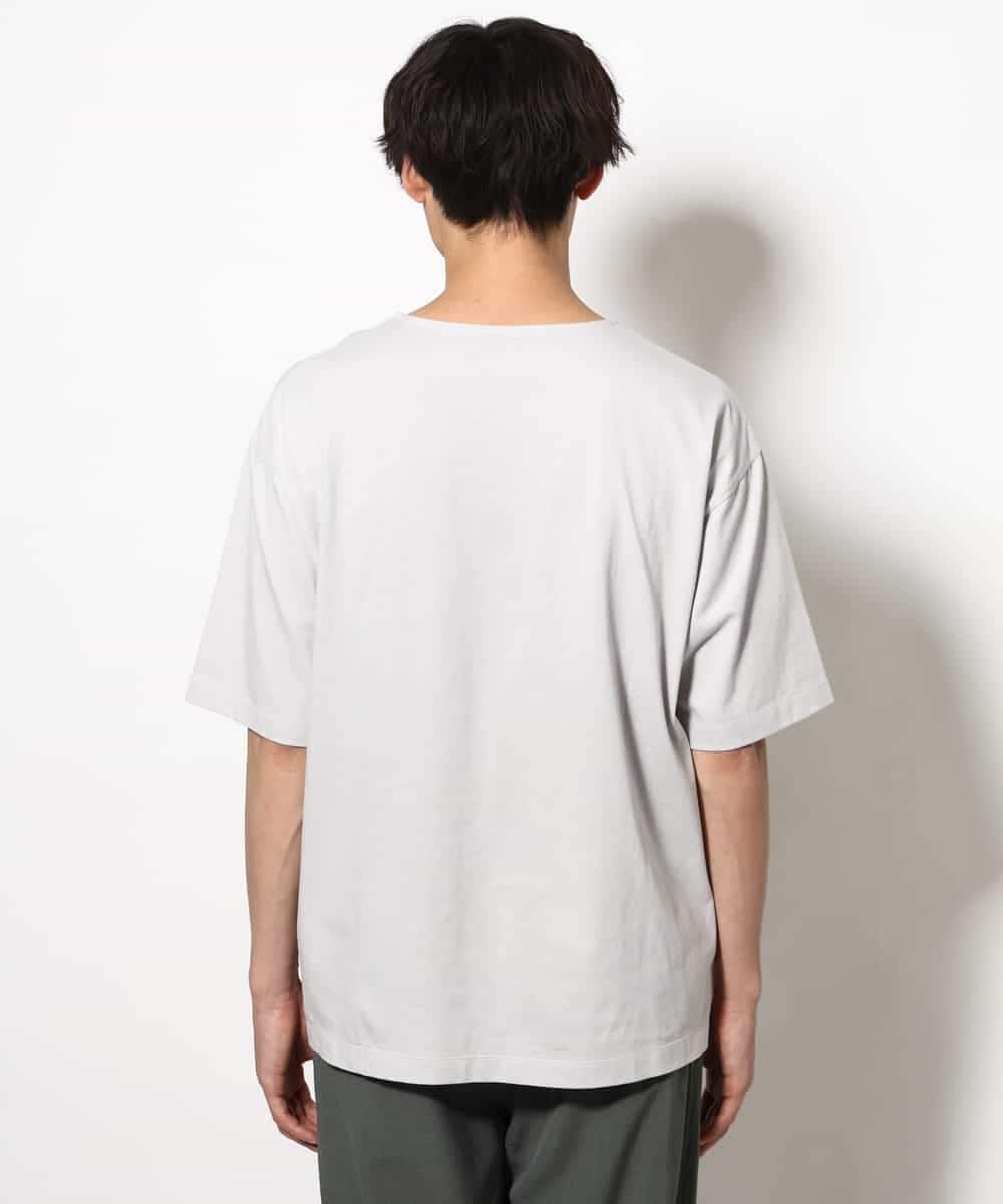KHKGV60029 a.v.v MEN(アー・ヴェ・ヴェ) 【定番アイテム】エッフェル塔刺繍ボートネックTシャツ ライトグレー