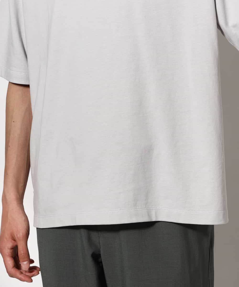 KHKGV60029 a.v.v MEN(アー・ヴェ・ヴェ) 【定番アイテム】エッフェル塔刺繍ボートネックTシャツ ライトグレー
