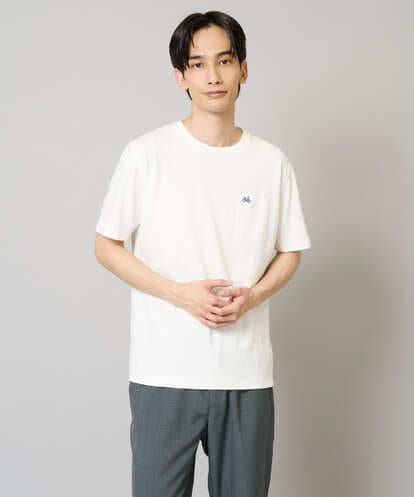 KHKGV75029 a.v.v MEN 【接触冷感/綿100％】ワンポイント刺繍半袖Tシャツ