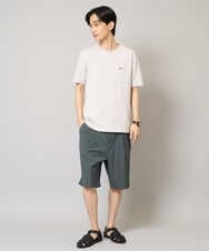 KHKGV75029 a.v.v MEN(アー・ヴェ・ヴェ) 【接触冷感/綿100％】ワンポイント刺繍半袖Tシャツ ライトグレー