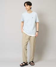 KHKGV75029 a.v.v MEN(アー・ヴェ・ヴェ) 【接触冷感/綿100％】ワンポイント刺繍半袖Tシャツ ライトグレー