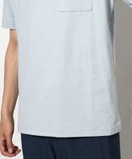 KHKGV75029 a.v.v MEN(アー・ヴェ・ヴェ) 【接触冷感/綿100％】ワンポイント刺繍半袖Tシャツ ライトグレー