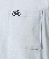 KHKGV75029 a.v.v MEN(アー・ヴェ・ヴェ) 【接触冷感/綿100％】ワンポイント刺繍半袖Tシャツ ライトグレー