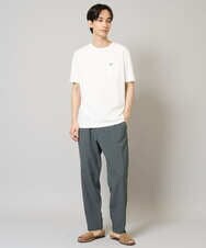 KHKGV75029 a.v.v MEN(アー・ヴェ・ヴェ) 【接触冷感/綿100％】ワンポイント刺繍半袖Tシャツ ライトグレー