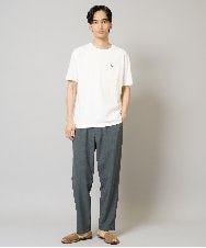 KHKGV75029 a.v.v MEN(アー・ヴェ・ヴェ) 【接触冷感/綿100％】ワンポイント刺繍半袖Tシャツ ライトグレー