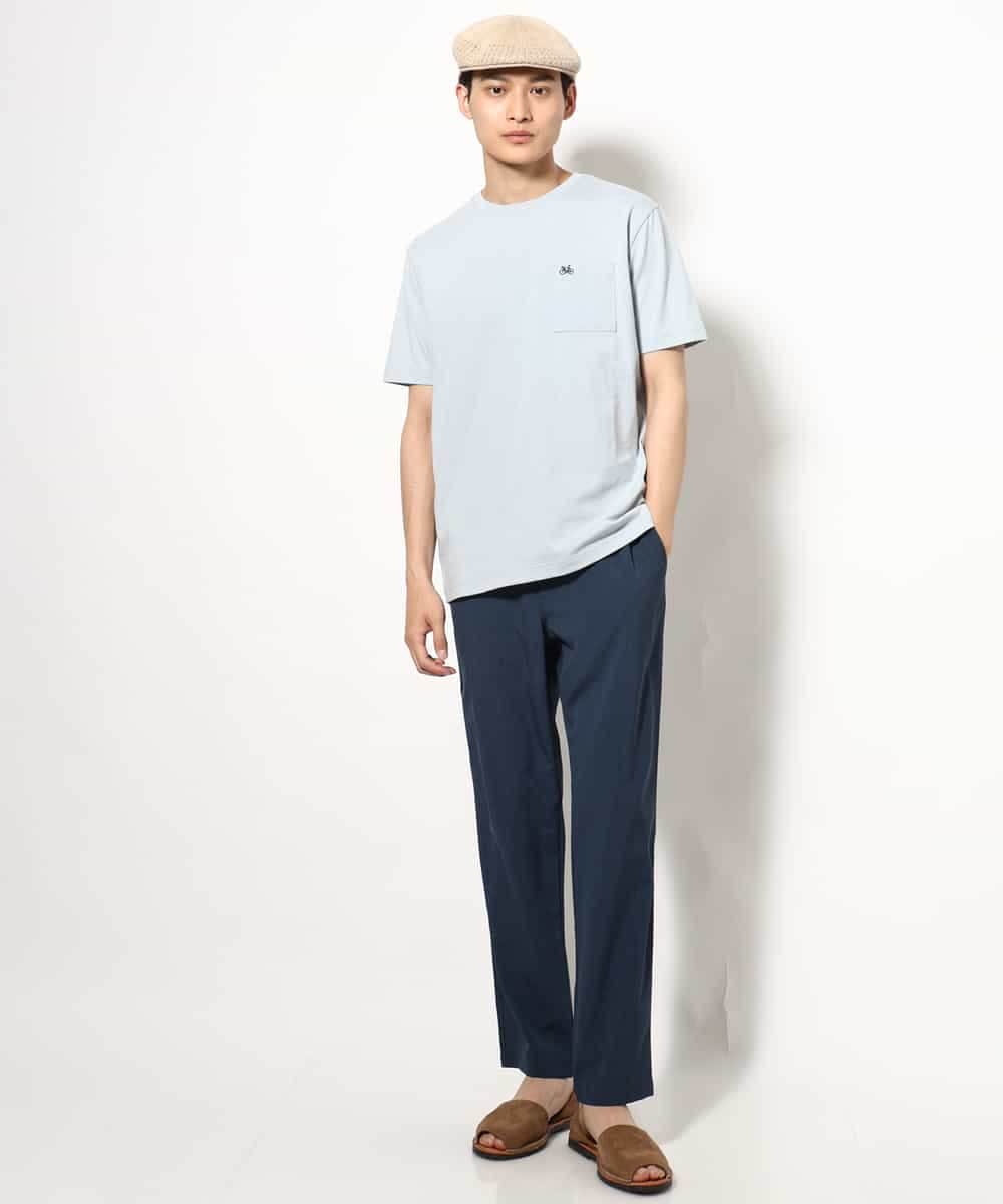 KHKGV75029 a.v.v MEN(アー・ヴェ・ヴェ) 【接触冷感/ユニセックス】自転車刺繍Tシャツ ライトグレー