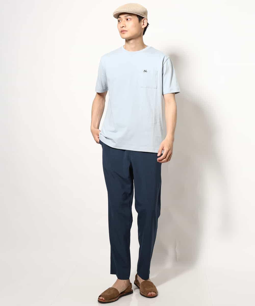 KHKGV75029 a.v.v MEN(アー・ヴェ・ヴェ) 【接触冷感/ユニセックス】自転車刺繍Tシャツ ライトグレー