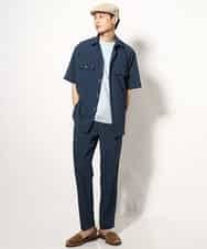 KHKGV75029 a.v.v MEN(アー・ヴェ・ヴェ) 【接触冷感/ユニセックス】自転車刺繍Tシャツ ライトグレー