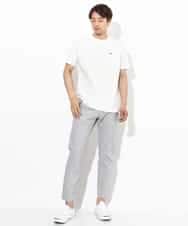 KHKGV75029 a.v.v MEN(アー・ヴェ・ヴェ) 【接触冷感/ユニセックス】自転車刺繍Tシャツ ライトグレー
