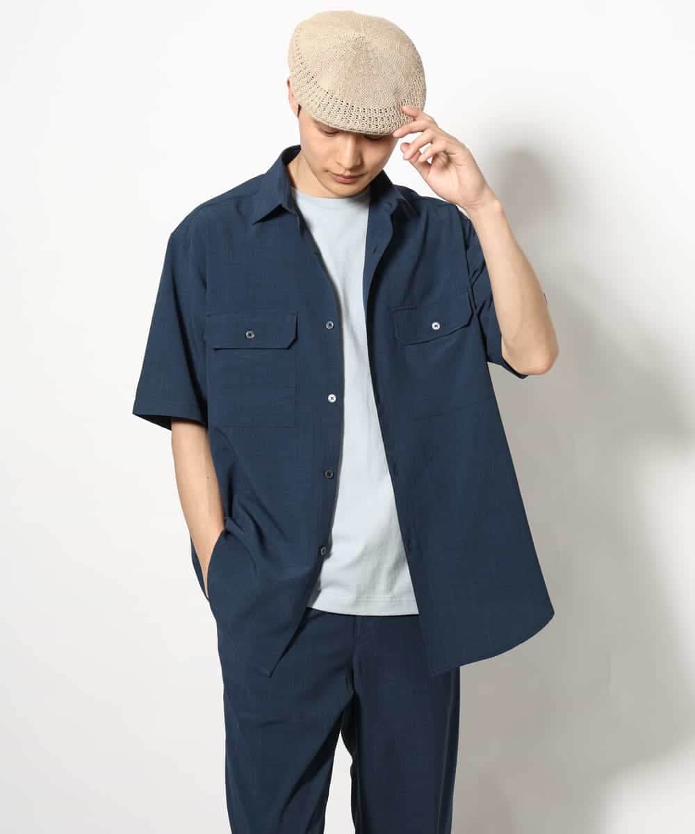 KHKGV75029 a.v.v MEN(アー・ヴェ・ヴェ) 【接触冷感/ユニセックス】自転車刺繍Tシャツ ライトグレー