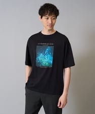 KHKHA11044 a.v.v MEN(アー・ヴェ・ヴェ) 【接触冷感】フォトグラファーコラボワイドシルエットカットソー　HIDEYUKI SUTO ブラック