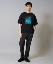 KHKHA11044 a.v.v MEN(アー・ヴェ・ヴェ) 【接触冷感】フォトグラファーコラボワイドシルエットカットソー　HIDEYUKI SUTO ブラック