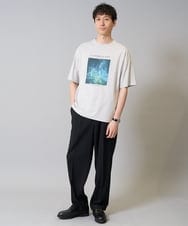 KHKHA11044 a.v.v MEN(アー・ヴェ・ヴェ) 【接触冷感】フォトグラファーコラボワイドシルエットカットソー　HIDEYUKI SUTO ブラック