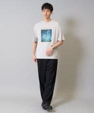 KHKHA11044 a.v.v MEN(アー・ヴェ・ヴェ) 【接触冷感】フォトグラファーコラボワイドシルエットカットソー　HIDEYUKI SUTO ブラック