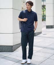 KHKHA45044 a.v.v MEN(アー・ヴェ・ヴェ) 【接触冷感】ボタンダウン カノコポロシャツ ワンポイント刺繍入り【イージーケア/毛玉になりにくい】 ブラウン
