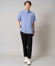 KHKHA45044 a.v.v MEN(アー・ヴェ・ヴェ) 【接触冷感】ボタンダウン カノコポロシャツ ワンポイント刺繍入り【イージーケア/毛玉になりにくい】 ブラウン