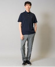 KHKHA45044 a.v.v MEN(アー・ヴェ・ヴェ) 【接触冷感】ボタンダウン カノコポロシャツ ワンポイント刺繍入り【イージーケア/毛玉になりにくい】 ブラウン