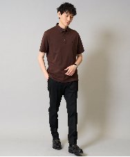 KHKHA45044 a.v.v MEN(アー・ヴェ・ヴェ) 【接触冷感】ボタンダウン カノコポロシャツ ワンポイント刺繍入り【イージーケア/毛玉になりにくい】 ブラウン