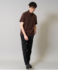 KHKHA45044 a.v.v MEN(アー・ヴェ・ヴェ) 【接触冷感】ボタンダウン カノコポロシャツ ワンポイント刺繍入り【イージーケア/毛玉になりにくい】 ブラウン