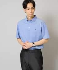 KHKHA45044 a.v.v MEN(アー・ヴェ・ヴェ) 【イージーケア/接触冷感/毛玉になりにくい】ワンポイント刺繍バーズアイポロシャツ ブルー