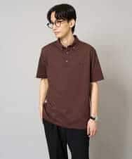 KHKHA45044 a.v.v MEN(アー・ヴェ・ヴェ) 【イージーケア/接触冷感/毛玉になりにくい】ワンポイント刺繍バーズアイポロシャツ ブラウン