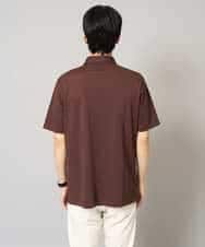 KHKHA45044 a.v.v MEN(アー・ヴェ・ヴェ) 【イージーケア/接触冷感/毛玉になりにくい】ワンポイント刺繍バーズアイポロシャツ ブラウン