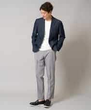 KHKHA71044 a.v.v MEN(アー・ヴェ・ヴェ) 【接触冷感/イージーケア】キカジャカードクルーネックカットソー〈SMART SERIES〉 ブラック