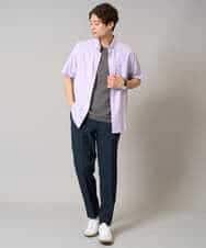 KHKHA71044 a.v.v MEN(アー・ヴェ・ヴェ) 【接触冷感/イージーケア】キカジャカードクルーネックカットソー〈SMART SERIES〉 ブラック