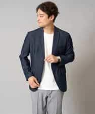 KHKHA71044 a.v.v MEN(アー・ヴェ・ヴェ) 【接触冷感/イージーケア】キカジャカードクルーネックカットソー〈SMART SERIES〉 ブラック
