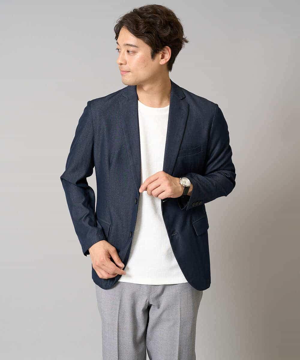 KHKHA71044 a.v.v MEN(アー・ヴェ・ヴェ) 【接触冷感/イージーケア】キカジャカードクルーネックカットソー〈SMART SERIES〉 ブラック