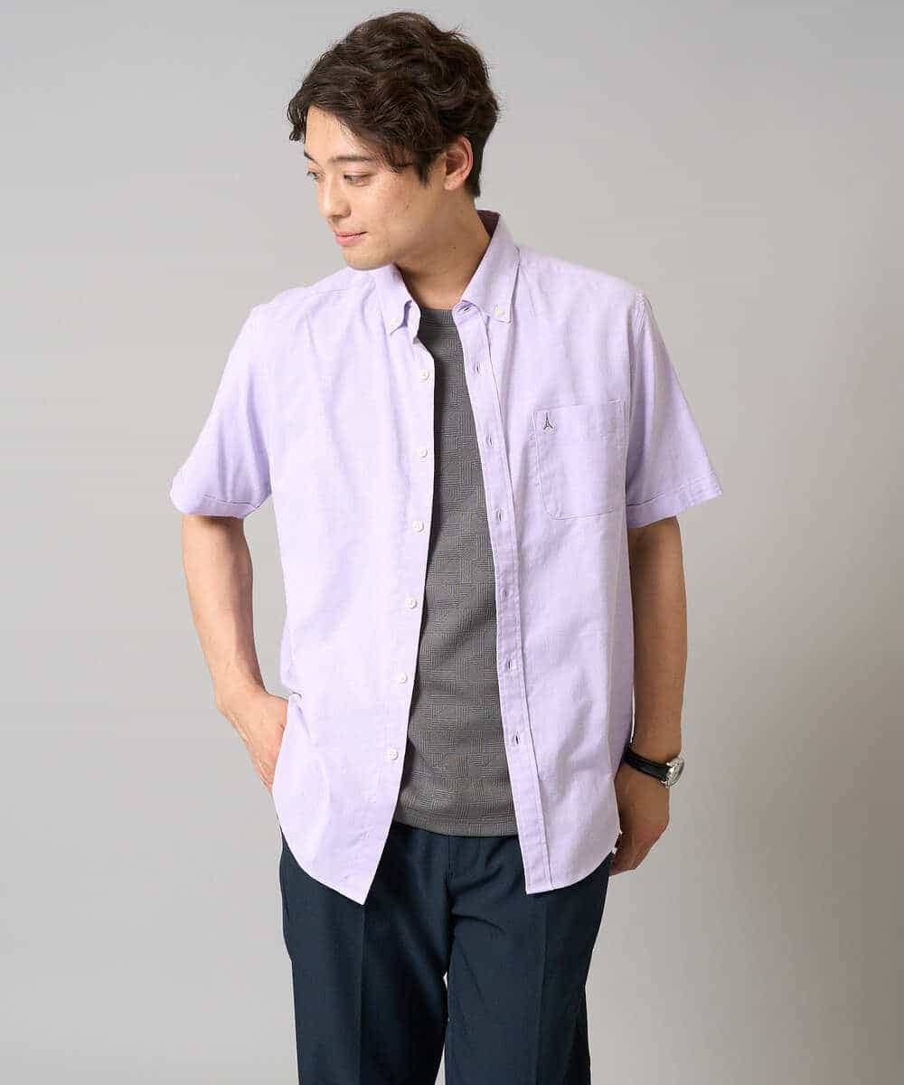 KHKHA71044 a.v.v MEN(アー・ヴェ・ヴェ) 【接触冷感/イージーケア】キカジャカードクルーネックカットソー〈SMART SERIES〉 ブラック