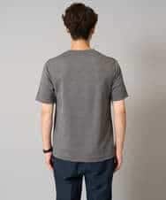 KHKHA71044 a.v.v MEN(アー・ヴェ・ヴェ) 【接触冷感/イージーケア】キカジャカードクルーネックカットソー〈SMART SERIES〉 ブラック