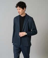 KHKHA78039 a.v.v MEN(アー・ヴェ・ヴェ) 【イージーケア】ポンチモックネックスマートＴシャツ【毛玉になりにくい/洗濯機で洗える】 ブラック