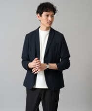 KHKHA78039 a.v.v MEN(アー・ヴェ・ヴェ) 【イージーケア】ポンチモックネックスマートＴシャツ【毛玉になりにくい/洗濯機で洗える】 ブラック