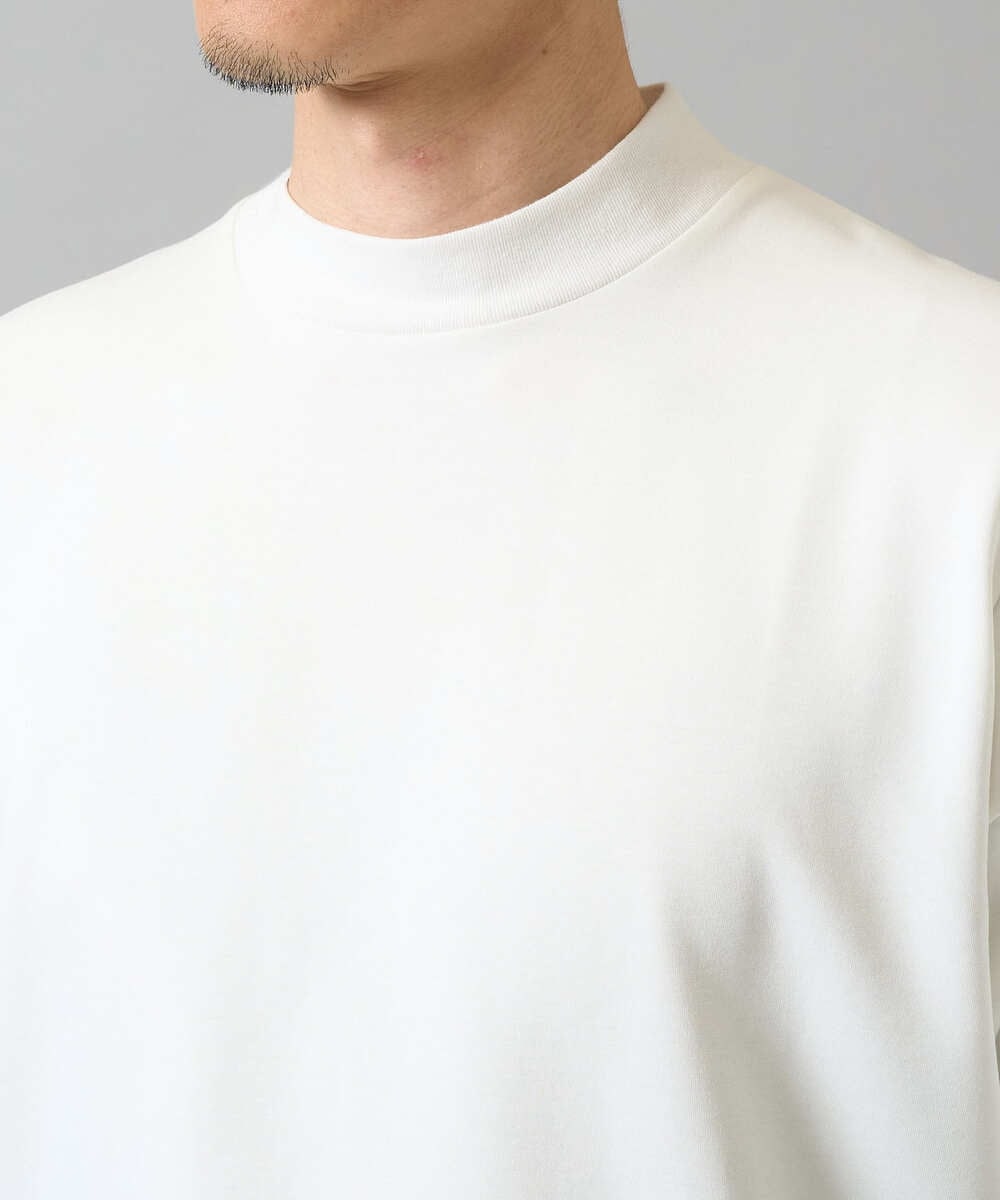 KHKHA78039 a.v.v MEN(アー・ヴェ・ヴェ) 【イージーケア】ポンチモックネックスマートＴシャツ【毛玉になりにくい/洗濯機で洗える】 ブラック