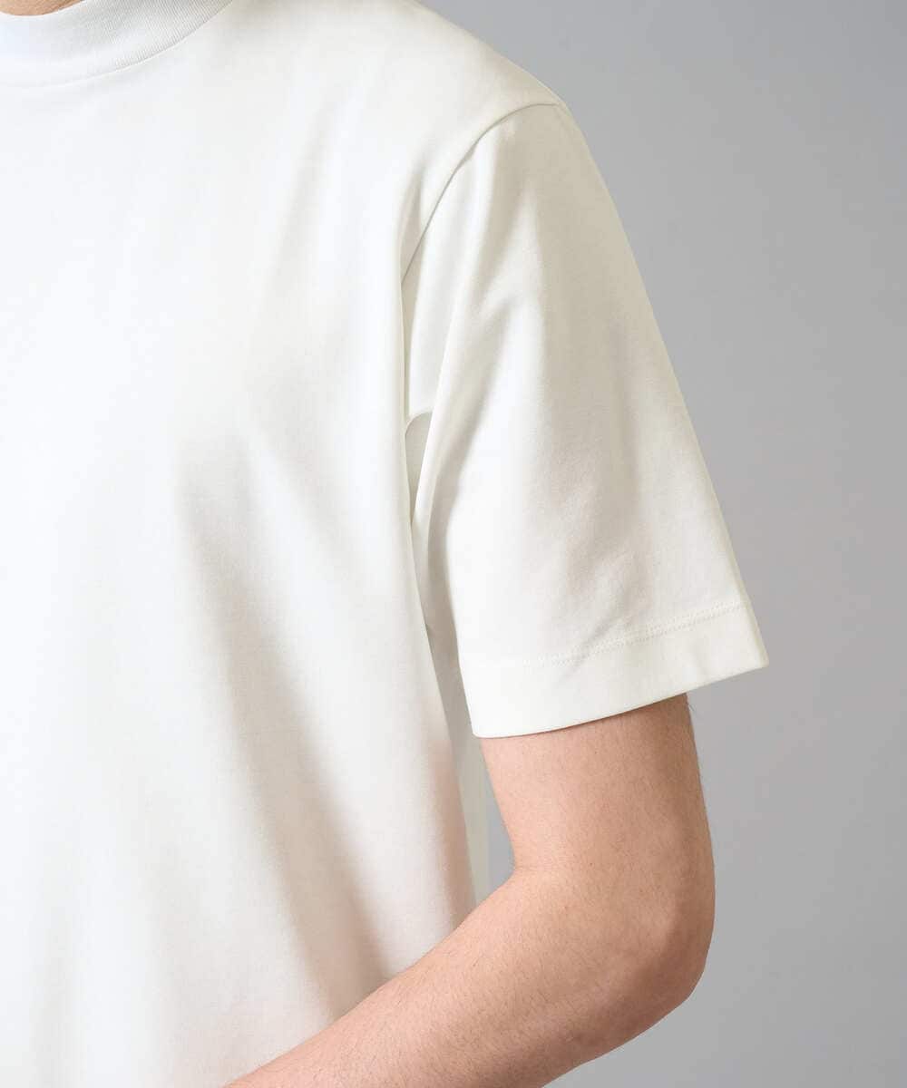 KHKHA78039 a.v.v MEN(アー・ヴェ・ヴェ) 【イージーケア】ポンチモックネックスマートＴシャツ【毛玉になりにくい/洗濯機で洗える】 ブラック