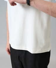 KHKHA78039 a.v.v MEN(アー・ヴェ・ヴェ) 【イージーケア】ポンチモックネックスマートＴシャツ【毛玉になりにくい/洗濯機で洗える】 ブラック