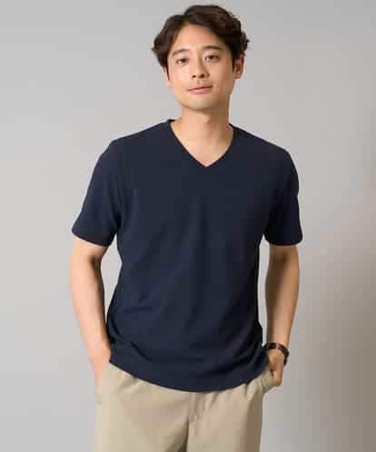 KHKHA87039 a.v.v MEN 【接触冷感/イージーケア/毛玉になりにくい】ライトアゼＶネックカットソー〈SMART SERIES〉
