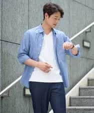 KHKHA87039 a.v.v MEN(アー・ヴェ・ヴェ) 【接触冷感/イージーケア/毛玉になりにくい】ライトアゼＶネックカットソー〈SMART SERIES〉 ブラック