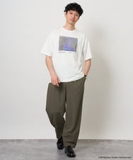 KHKHD64059 a.v.v MEN(アー・ヴェ・ヴェ) 【接触冷感】モネ　プリントカットソー ホワイト
