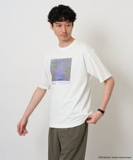 KHKHD64059 a.v.v MEN(アー・ヴェ・ヴェ) 【接触冷感】モネ　プリントカットソー ホワイト