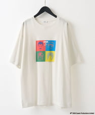 KHKHD65059 a.v.v MEN(アー・ヴェ・ヴェ) 【接触冷感】ＱＵＥＥＮ　プリントカットソー プリントカラー赤.緑。黄色。水色