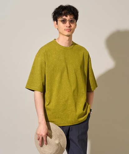 KHKHD80059 a.v.v MEN 【接触冷感/イージーケア/洗濯機で洗える/毛玉になりにくい】ワンサイズムラゾメフウプリントカットソー