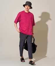KHKHD80059 a.v.v MEN(アー・ヴェ・ヴェ) 【接触冷感/イージーケア/洗濯機で洗える/毛玉になりにくい】ワンサイズムラゾメフウプリントカットソー ダークグレー