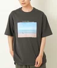 KHKHP10039 a.v.v MEN(アー・ヴェ・ヴェ) 【コラボ】フォトグラファーコラボロングシルエットカットソー ダークグレー