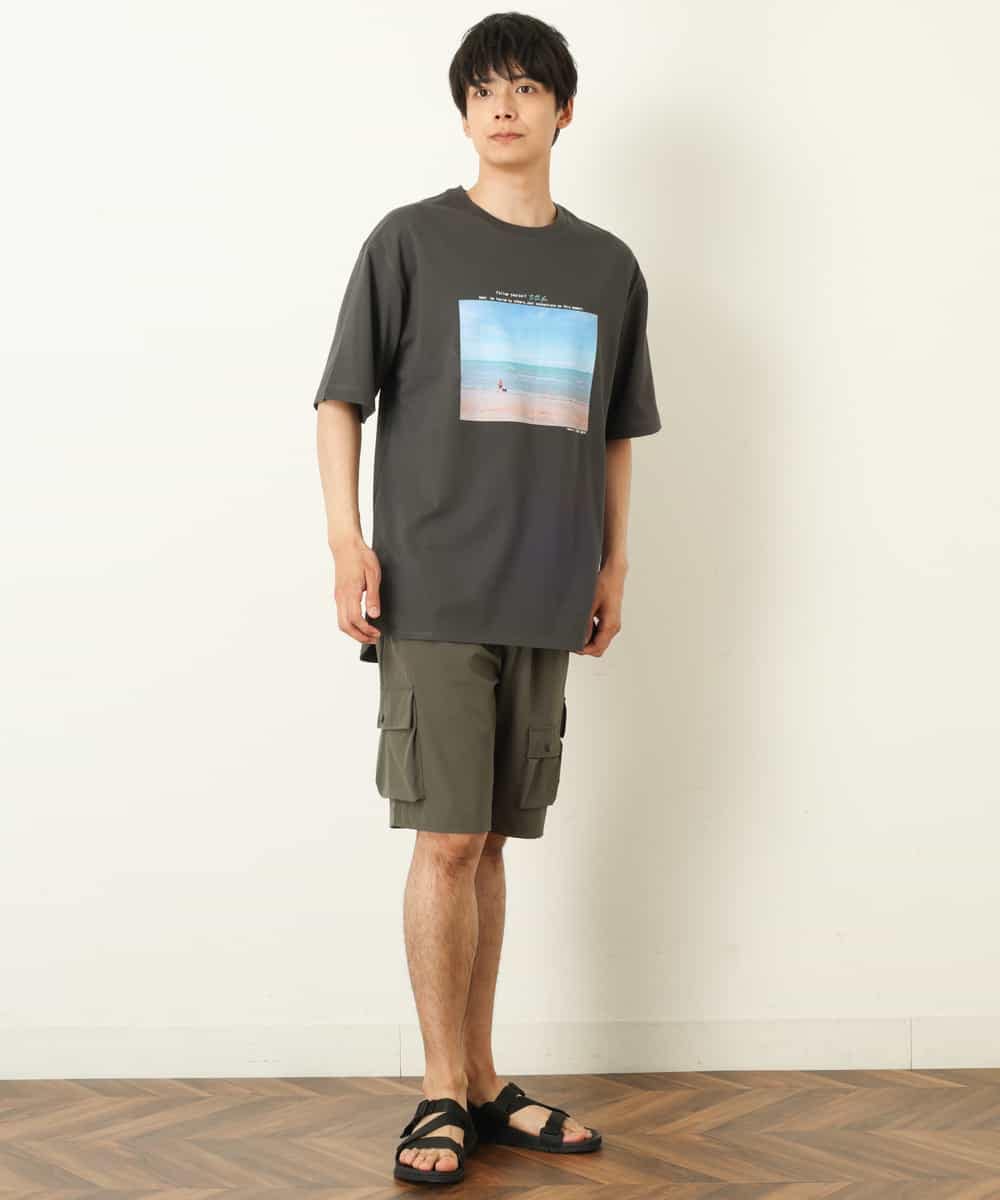 KHKHP10039 a.v.v MEN(アー・ヴェ・ヴェ) 【コラボ】フォトグラファーコラボロングシルエットカットソー ダークグレー